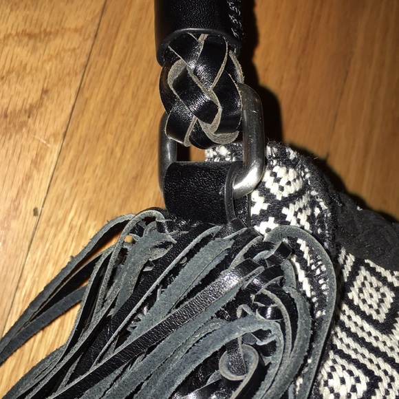 Sold out Sam Edelman black and white fringe purse - Picture 4 of 8